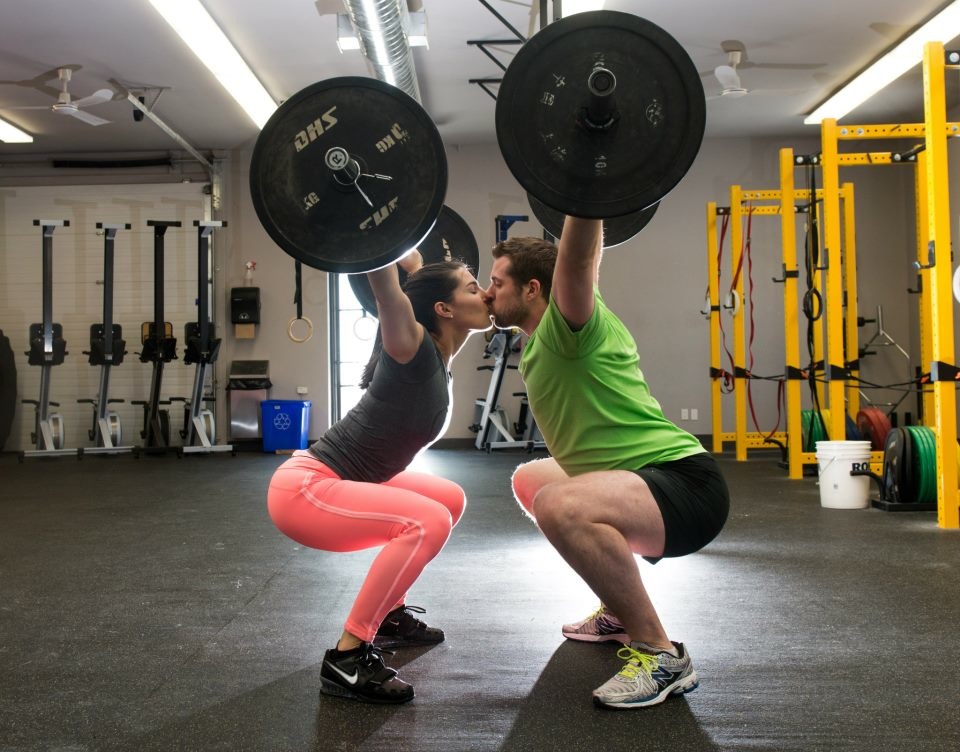 CrossFit couples lifting weights, NutritionRx, CrossFit London, Lululemon, Valentine's Day