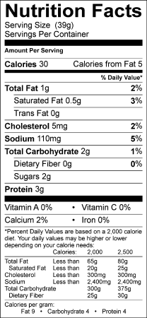 Healthy Homemade Ranch Dip Label