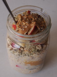 Apple Peanut Butter Overnight Oats